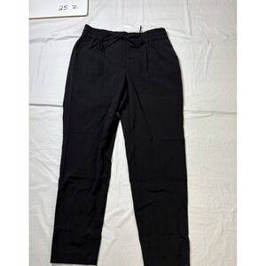 Alfani Womens black cropped pants pull on w/drawstring Petite Small